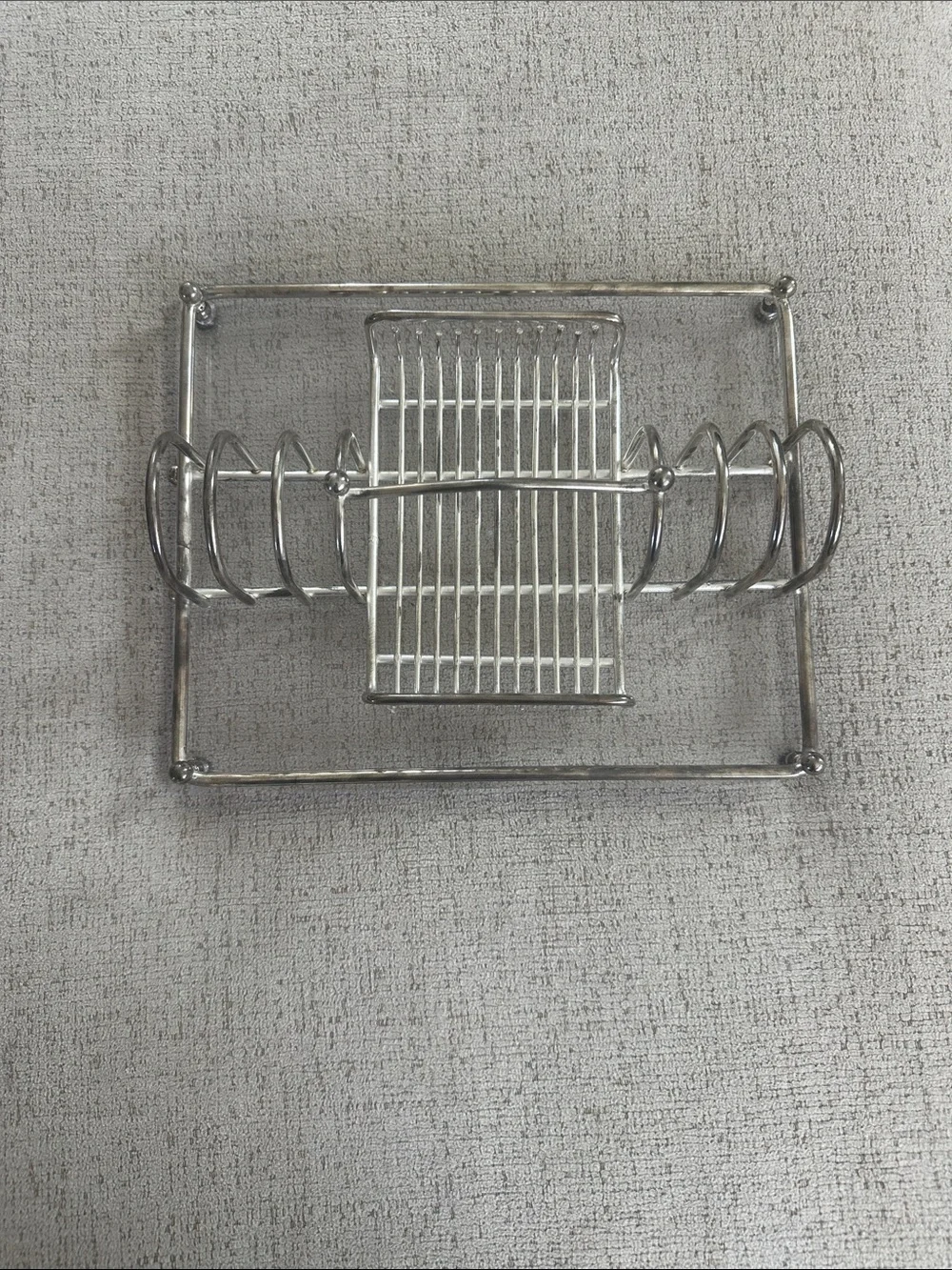 Vintage MCM Chrome & Lucite Buffet Caddy/Organizer